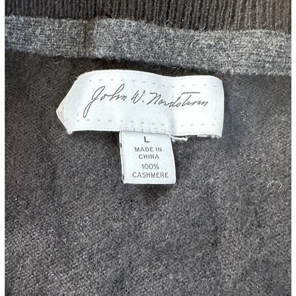 John W Nordstrom Cashmere V Neck Sweater Size Large Men’s Black - Picture 3 of 7